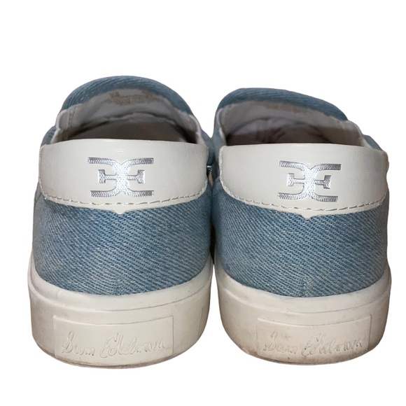 🍋 🍍 Sam Edelman Denim Lemon/Pineapple Appliqué Sneaker Shoes Size 5 🍋🍍 - Picture 4 of 6